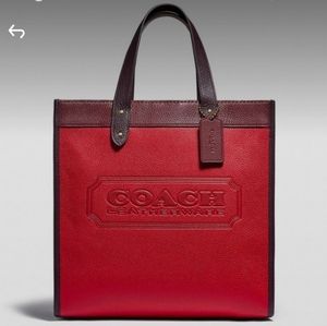 Coach Field Tote in Colorblock 30 inch with Coach Badge